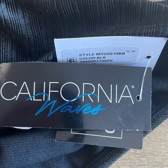 NWT California Waves Ribbed Hipster Bikini Swim Bottoms - Picture 5 of 5